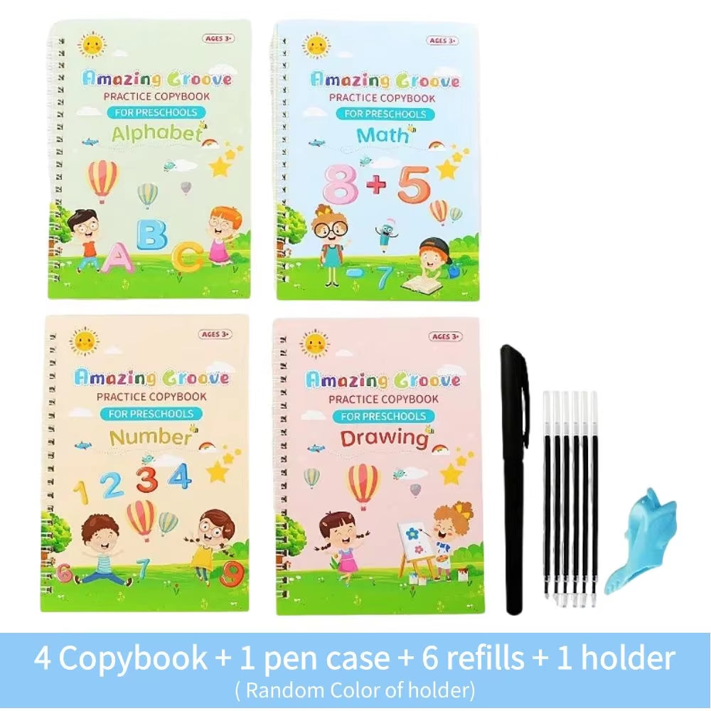 Reusable English Writing Practice Book for Kids 