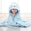  Swaddle with Hood Cartoon Coral Fleece Towel 