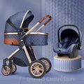 Luxury Baby Stroller 3 in 1 High Landscape Baby Cart 