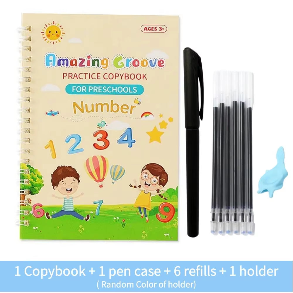 Reusable English Writing Practice Book for Kids 