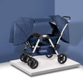 Foldable Twin Stroller – Front & Rear Seats, Reclining & Washable