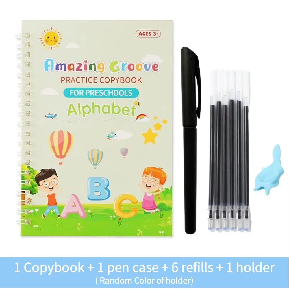 Reusable English Writing Practice Book for Kids 