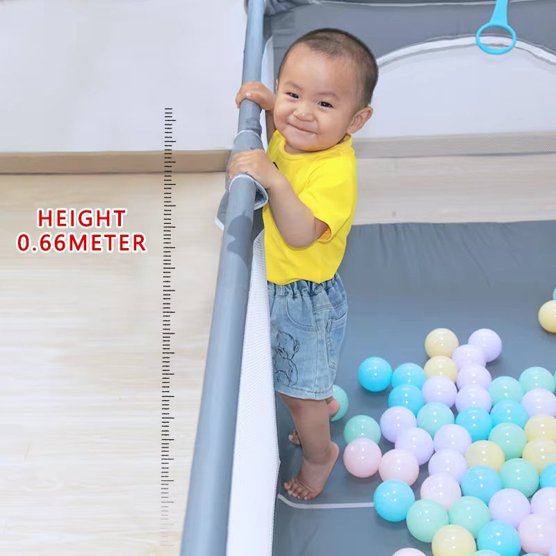 Safety Barrier Fence Toddler Non-Slip Playground Sponge Anti-Collision Double Door Ball Pool