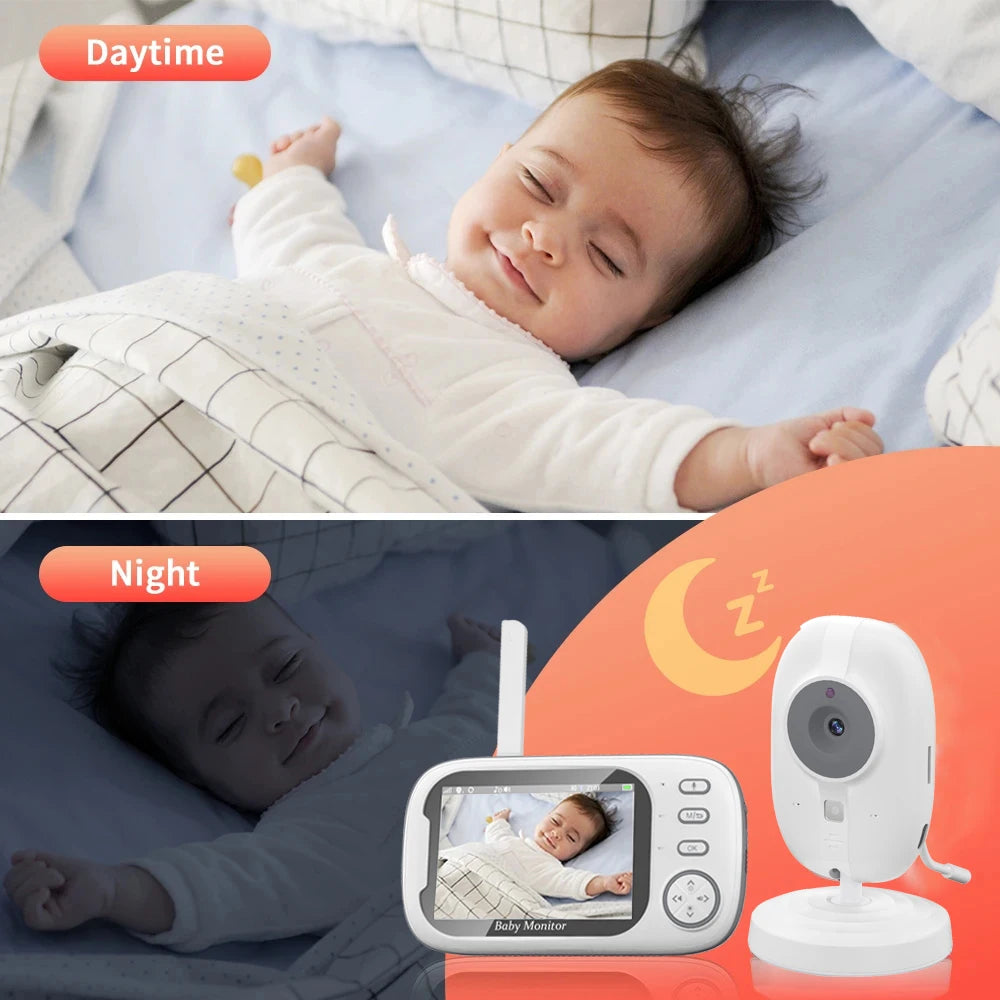 3.5 Inch Wireless Video Night Vision Temperature Monitoring 2 Way Audio 