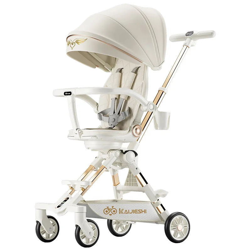 Children'S Stroller Baby Carriage Can Sit, Lie down and Sleep 3 Modes Two-Way Folding Baby Stroller Walking Stroller