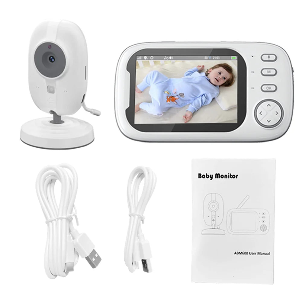 3.5 Inch Wireless Video Night Vision Temperature Monitoring 2 Way Audio 