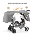 Foldable Twin Stroller – Front & Rear Seats, Reclining & Washable