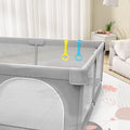  Light Gray Corralito for Baby Playground with Pull Ring Playpen