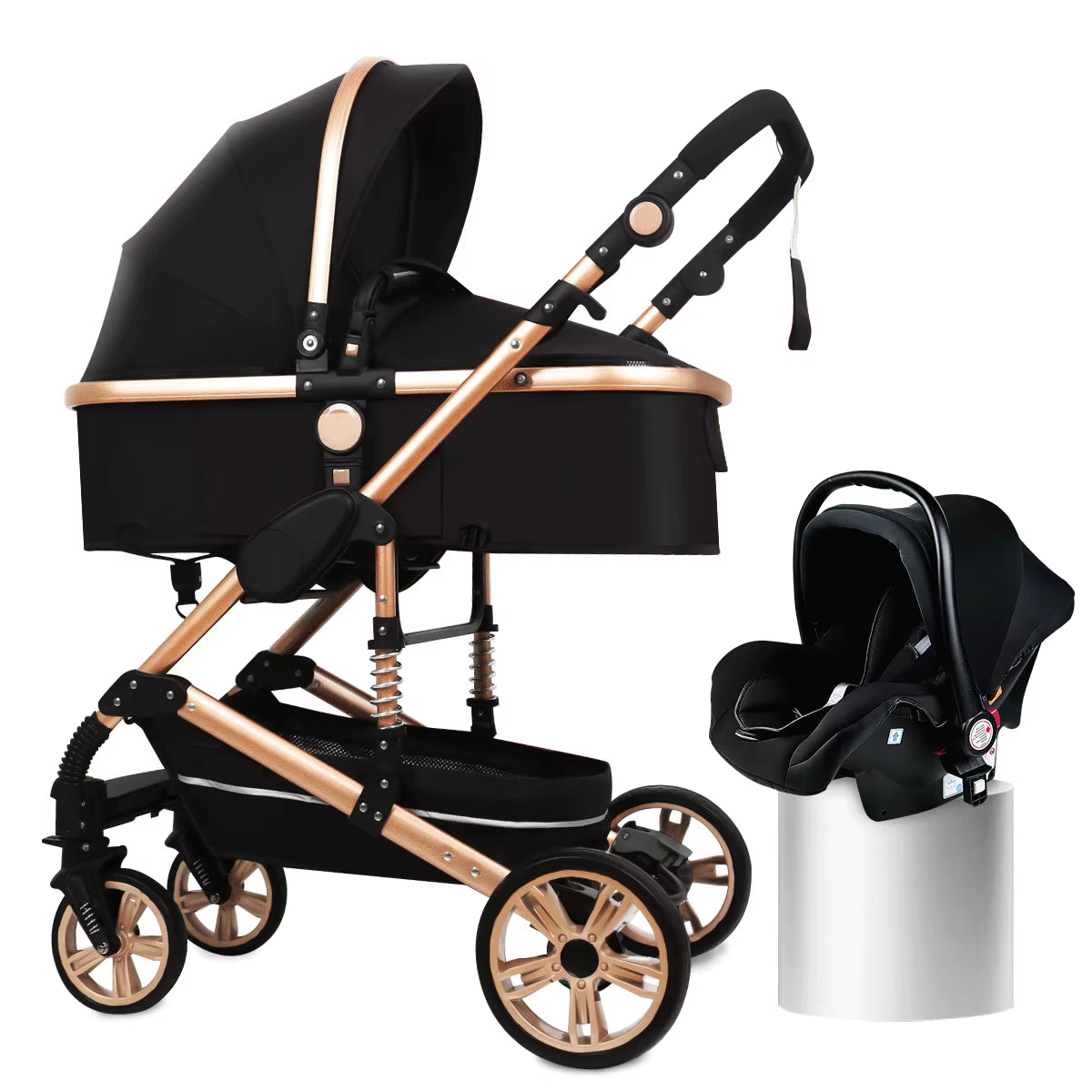 Baby Stroller 3 in 1 Stroller Folding Two-Sided 