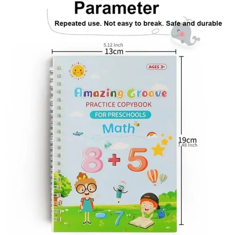 Reusable English Writing Practice Book for Kids 