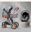 Luxury Baby Stroller 3 in 1 High Landscape Baby Cart 