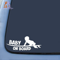 Humorous Baby on Board Vinyl Bumper Sticker - Surfboard Design, Waterproof, Perfect for Cars and Trucks - 8x20cm